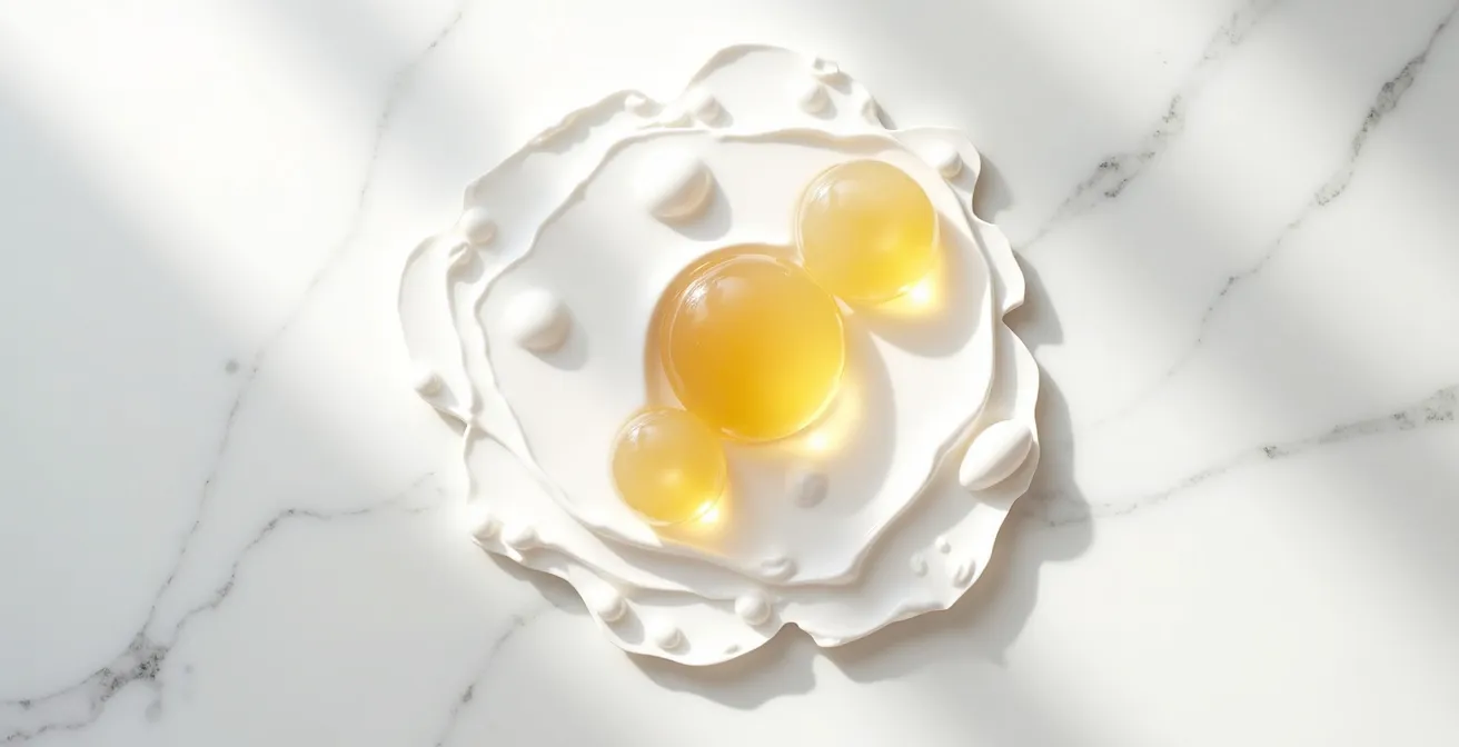 Productos de cuidado facial para recuperación post-peeling dispuestos elegantemente